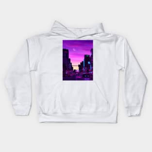 Neon Lights (Tokyo) Kids Hoodie